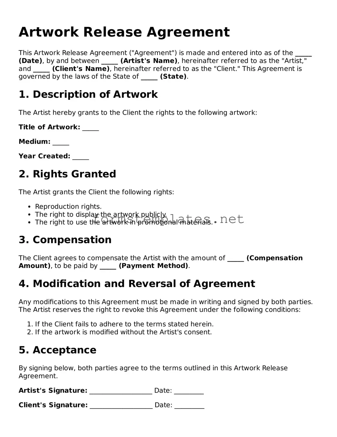 Attorney-Verified Artwork Release Form