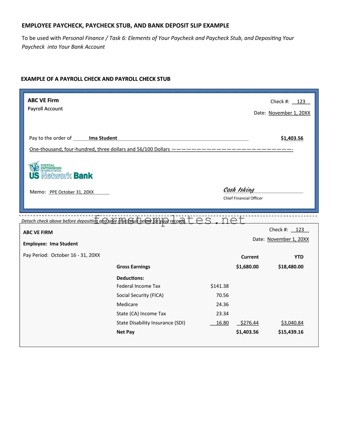 Free Payroll Check Template