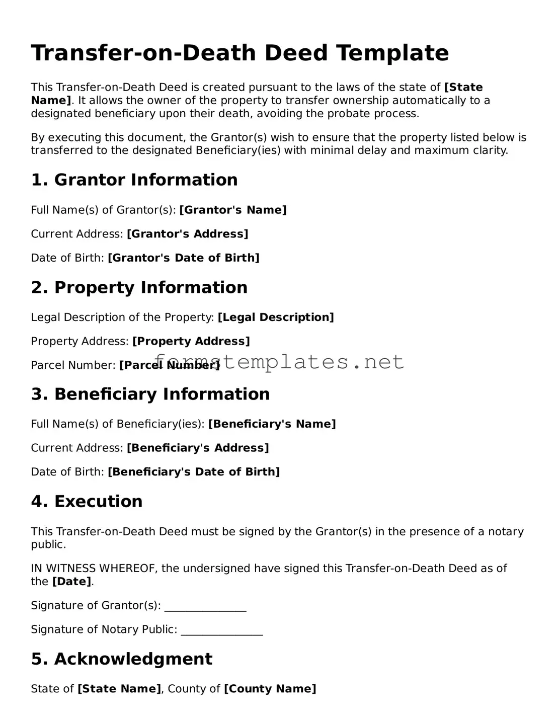 Attorney-Verified Transfer-on-Death Deed Form