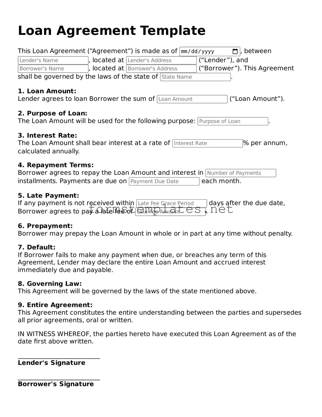 Attorney-Verified Loan Agreement Form