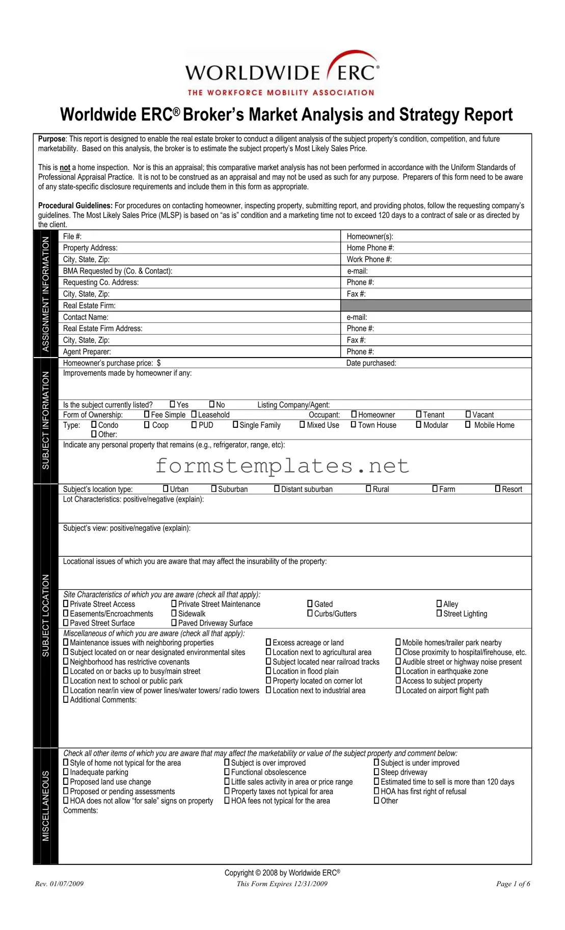 Free Erc Broker Market Analysis Template