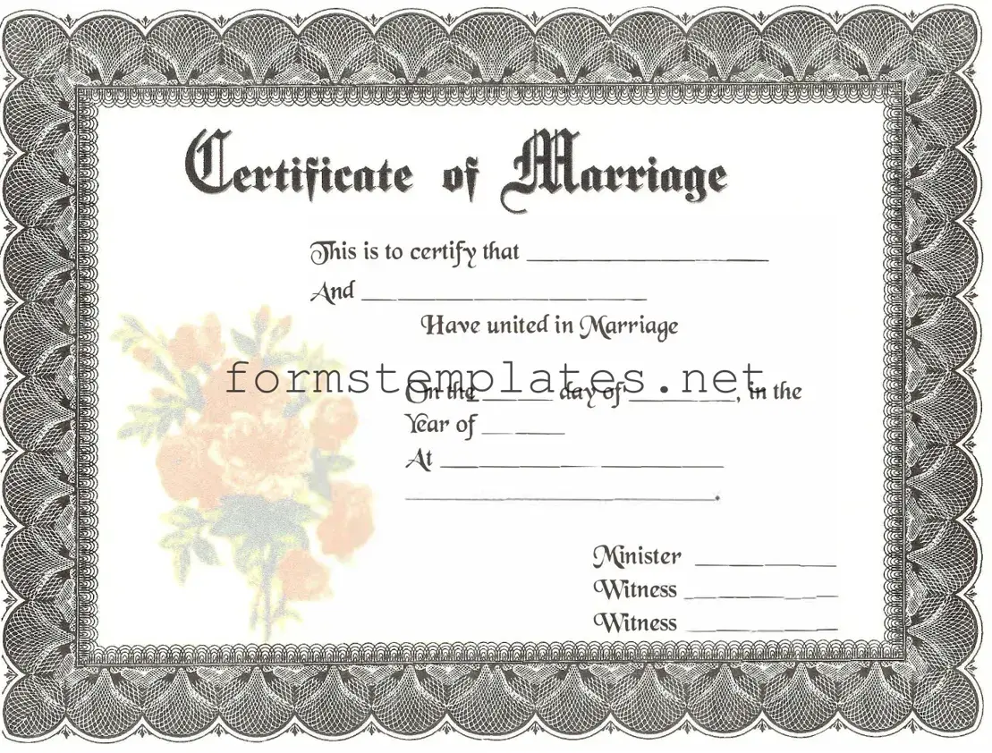 Free Marriage Certificate Template