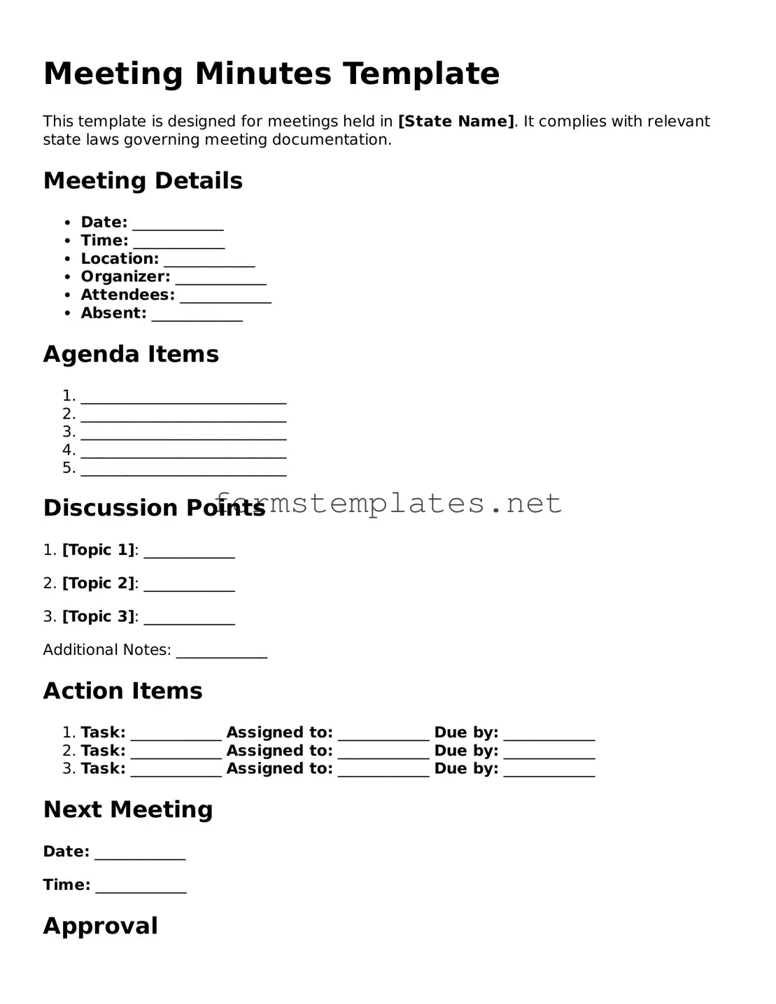 Attorney-Verified Meeting Minutes Form