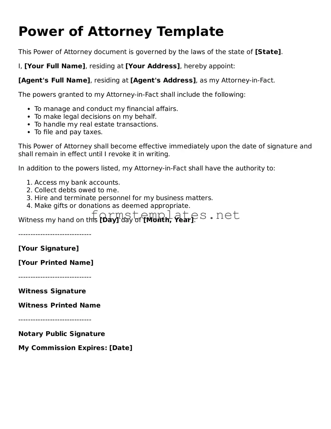 Attorney-Verified Power of Attorney Form