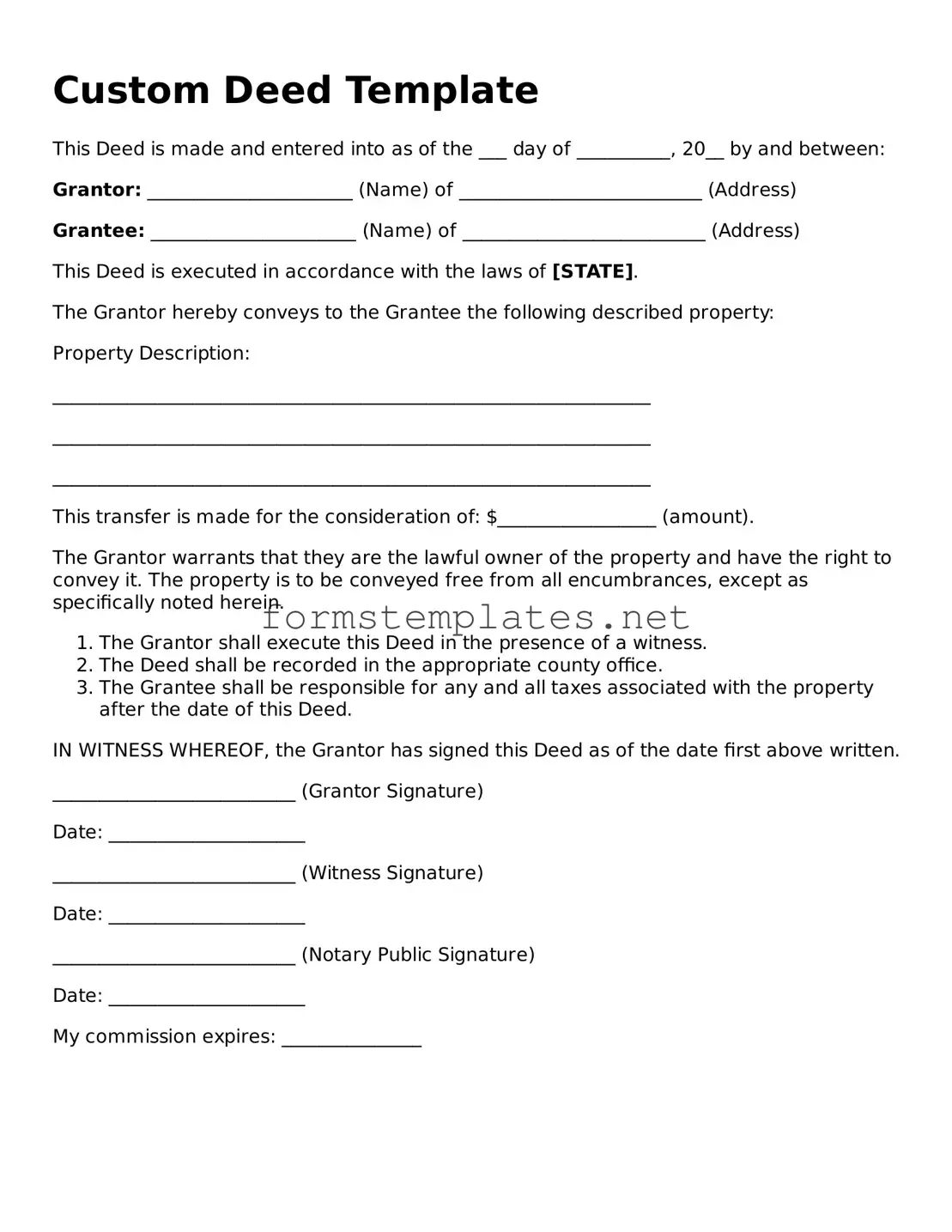 Attorney-Verified Deed Form