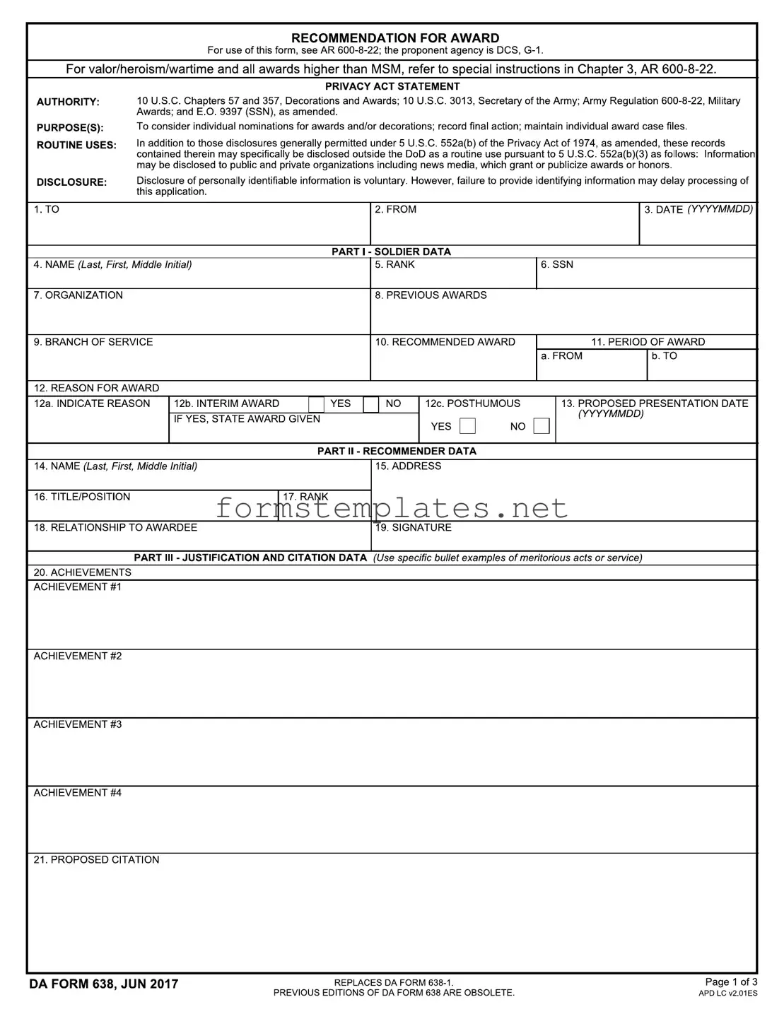 Free Da 638 Template