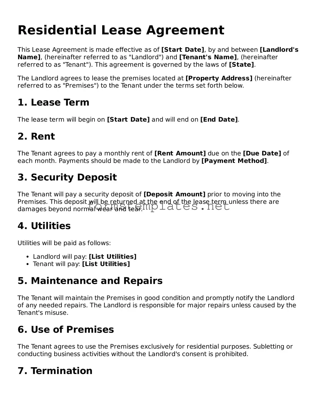 Attorney-Verified Lease Agreement Form