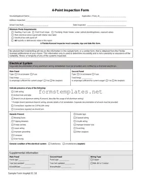 Free 4 Point Inspection Template