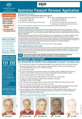 Free Australian Passport Renewal Template