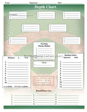 Free Baseball Field Lineup Template