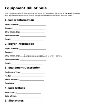 Attorney-Verified Equipment Bill of Sale Form