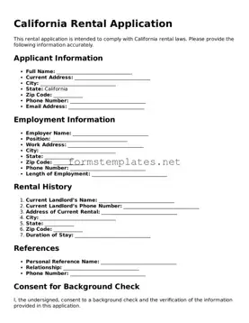 Attorney-Approved California Rental Application Template