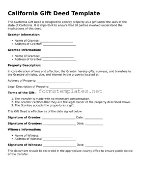 Attorney-Approved California Gift Deed Template
