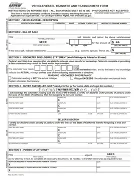 Free California Fotm Reg 262 Template