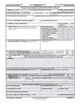 Free Dd 214 Template