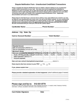 Free Netspend Dispute Template
