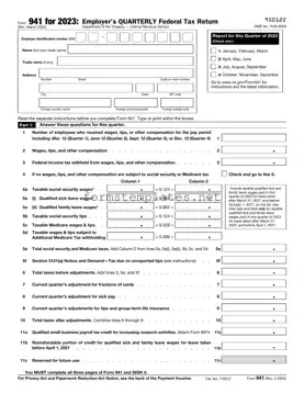 Free IRS 941 Template