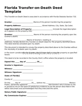 Attorney-Approved Florida Transfer-on-Death Deed Template