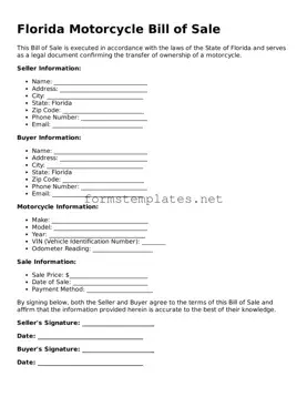 Attorney-Approved Florida Motorcycle Bill of Sale Template