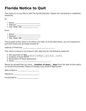 Attorney-Approved Florida Notice to Quit Template