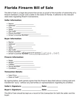 Attorney-Approved Florida Firearm Bill of Sale Template