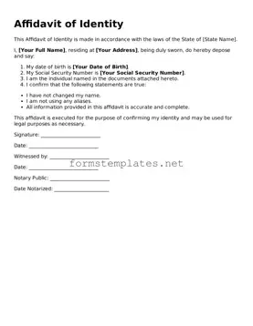 Attorney-Verified Affidavit of Identity Form