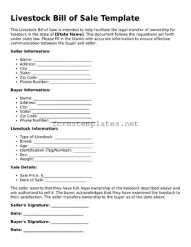 Attorney-Verified Livestock Bill of Sale Form
