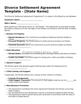 Attorney-Verified Divorce Settlement Agreement Form