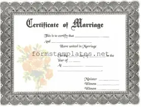 Free Marriage Certificate Template