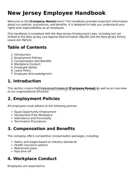 Attorney-Approved New Jersey Employee Handbook Template