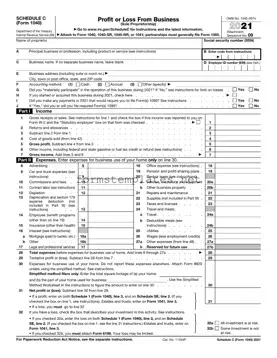 Free IRS Schedule C 1040 Template