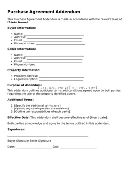 Attorney-Verified Purchase Agreement Addendum Form