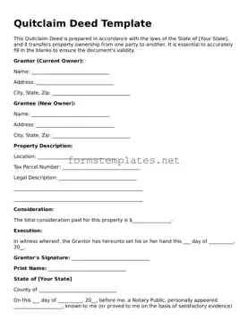 Attorney-Verified Quitclaim Deed Form