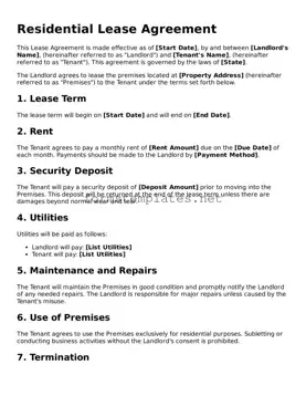 Attorney-Verified Lease Agreement Form