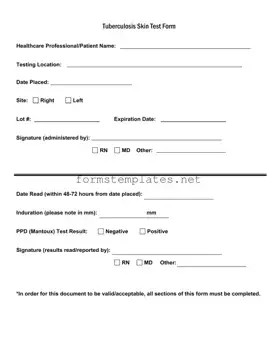 Free Tb Test Template