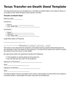 Attorney-Approved Texas Transfer-on-Death Deed Template