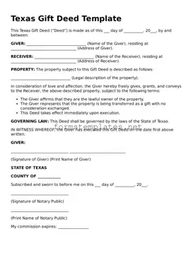 Attorney-Approved Texas Gift Deed Template