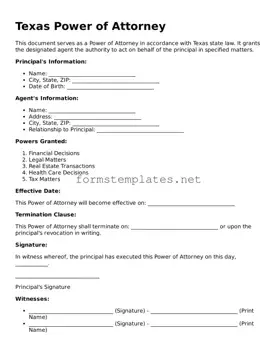 Attorney-Approved Texas Power of Attorney Template