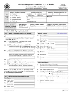 Free USCIS I-864 Template