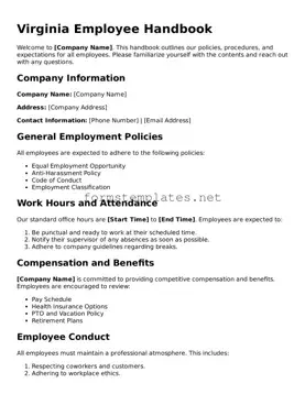 Attorney-Approved Virginia Employee Handbook Template