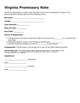 Attorney-Approved Virginia Promissory Note Template