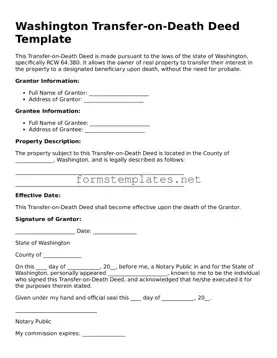 Attorney-Approved Washington Transfer-on-Death Deed Template