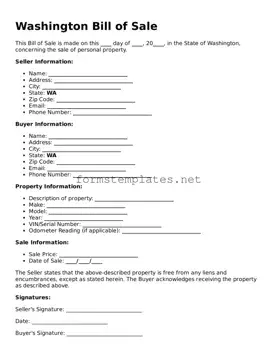 Attorney-Approved Washington Bill of Sale Template
