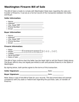 Attorney-Approved Washington Firearm Bill of Sale Template