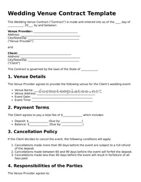 Attorney-Verified Wedding Venue Contract Form