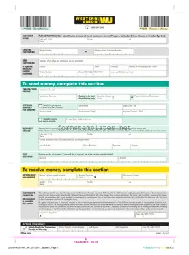 Free Western Union Template
