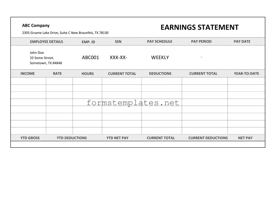 Free Independent Contractor Pay Stub Template