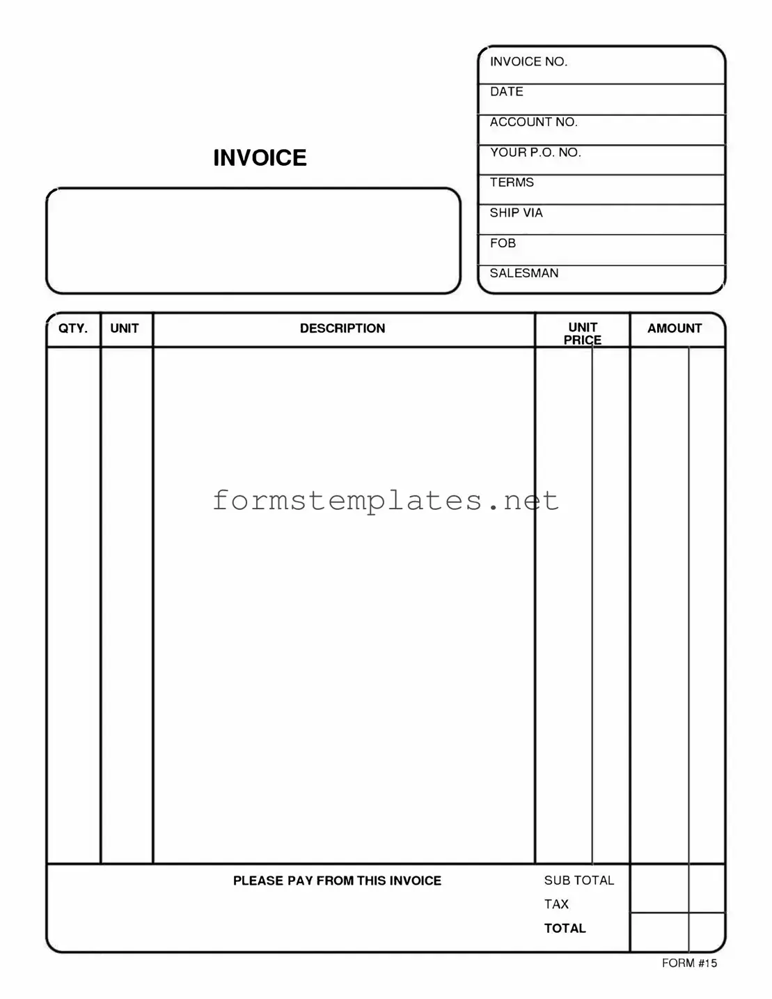 Free Free And Invoice Pdf Template