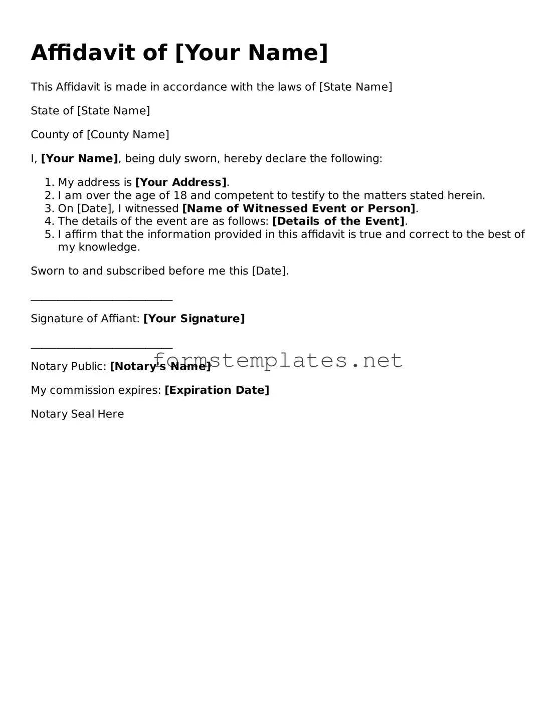 Attorney-Verified Affidavit Form