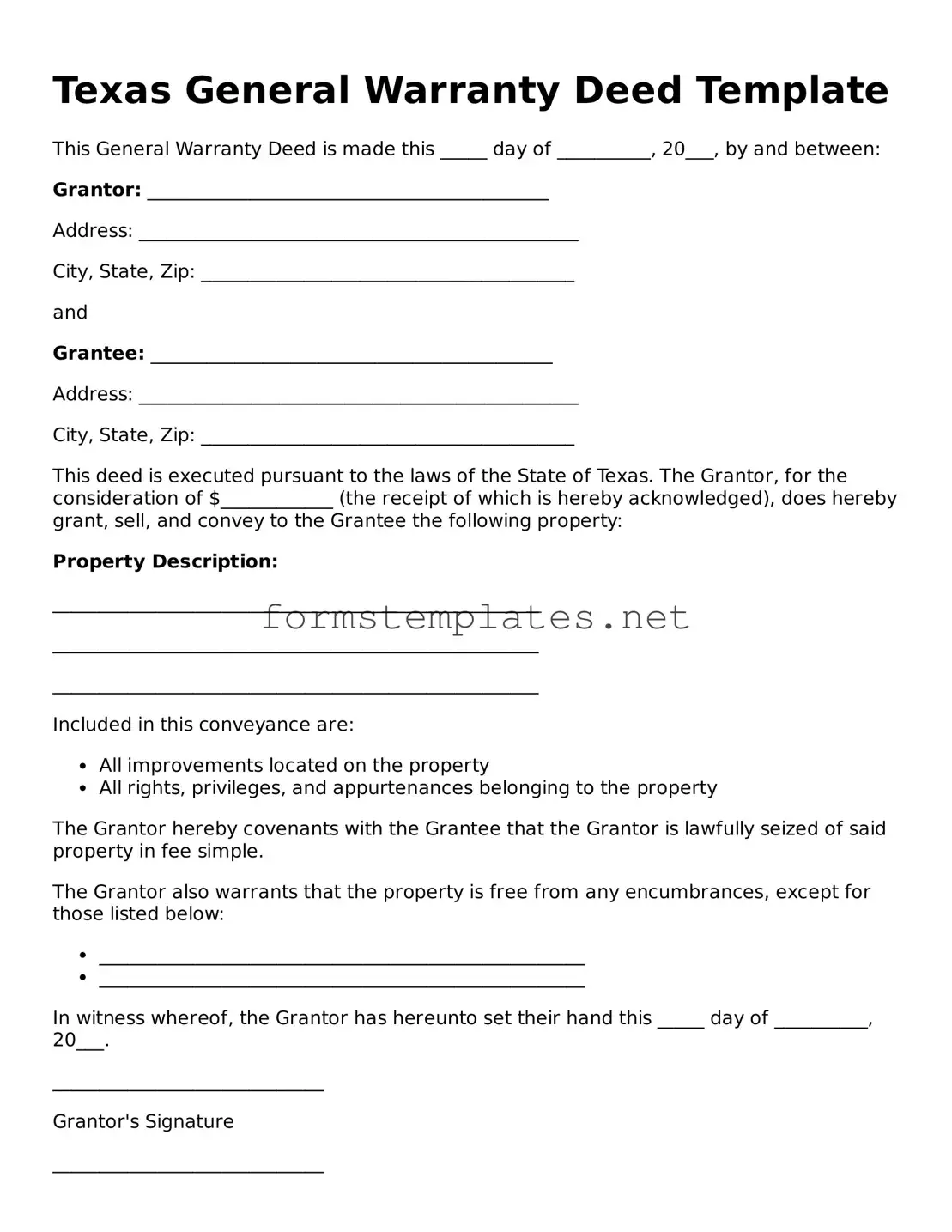 Attorney-Approved Texas Deed Template
